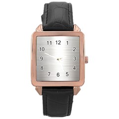 Aluminum Textures, Polished Metal Plate Rose Gold Leather Watch  by nateshop