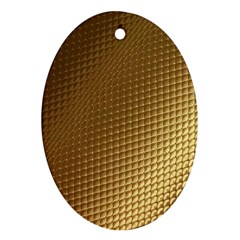 Gold, Golden Background ,aesthetic Oval Ornament (two Sides) by nateshop