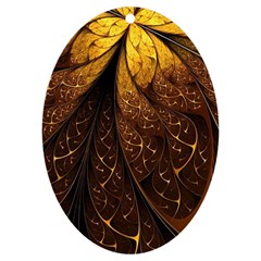 Gold, Golden Background Uv Print Acrylic Ornament Oval by nateshop