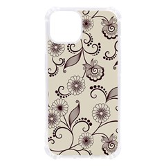 Retro Floral Texture, Light Brown Retro Background Iphone 13 Tpu Uv Print Case