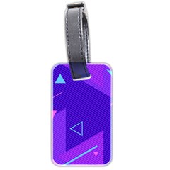 Purple Geometric Abstraction, Purple Neon Background Luggage Tag (two Sides) by nateshop