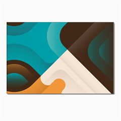 Retro Colored Abstraction Background, Creative Retro Postcards 5  X 7  (pkg Of 10) by nateshop