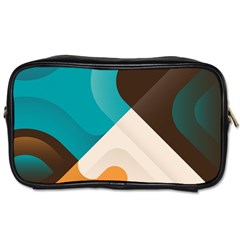 Retro Colored Abstraction Background, Creative Retro Toiletries Bag (one Side) by nateshop