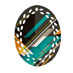 Material Design, Lines, Retro Abstract Art, Geometry Ornament (oval Filigree) by nateshop