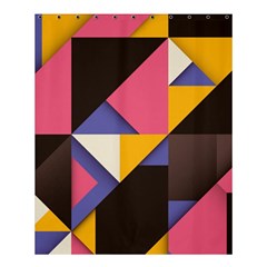 Retro Colorful Background, Geometric Abstraction Shower Curtain 60  X 72  (medium)  by nateshop