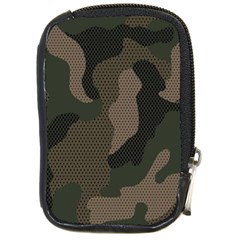 Camo, Abstract, Beige, Black, Brown Military, Mixed, Olive Compact Camera Leather Case