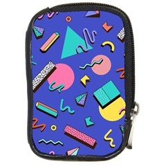 Geometric Shapes Material Design, Lollipop, Lines Compact Camera Leather Case