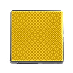 Yellow Floral Pattern Vintage Pattern, Yellow Background Memory Card Reader (square 5 Slot) by nateshop