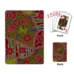 Authentic Aboriginal Art - Connections Playing Cards Single Design (rectangle) by hogartharts