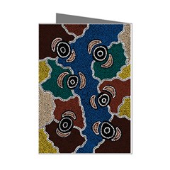 Authentic Aboriginal Art - Riverside Dreaming Mini Greeting Cards (pkg Of 8) by hogartharts