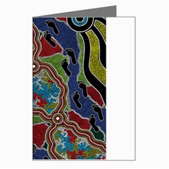 Authentic Aboriginal Art - Walking The Land Greeting Card by hogartharts