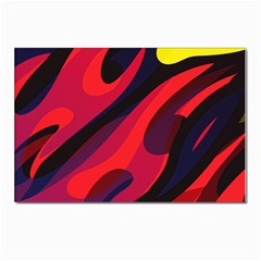 Abstract Fire Flames Grunge Art, Creative Postcard 4 x 6  (pkg Of 10) by nateshop