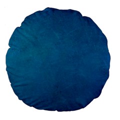 Blue Stone Texture Grunge, Stone Backgrounds Large 18  Premium Flano Round Cushions by nateshop