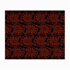 Brown Floral Pattern Floral Greek Ornaments Small Glasses Cloth by nateshop
