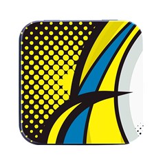Colorful Abstract Background Art Square Metal Box (black) by nateshop