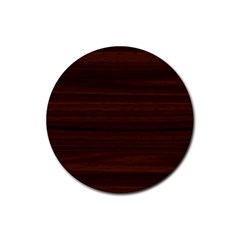 Dark Brown Wood Texture, Cherry Wood Texture, Wooden Rubber Coaster (round) by nateshop