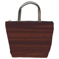 Dark Brown Wood Texture, Cherry Wood Texture, Wooden Bucket Bag by nateshop