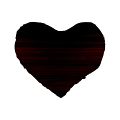 Dark Brown Wood Texture, Cherry Wood Texture, Wooden Standard 16  Premium Flano Heart Shape Cushions by nateshop