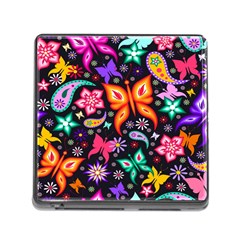 Floral Butterflies Memory Card Reader (square 5 Slot) by nateshop