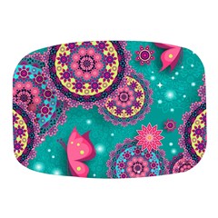 Floral Pattern, Abstract, Colorful, Flow Mini Square Pill Box by nateshop