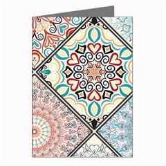 Flowers Pattern, Abstract, Art, Colorful Greeting Cards (pkg Of 8) by nateshop