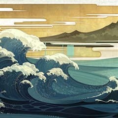 Sea Asia Waves Japanese Art The Great Wave Off Kanagawa Play Mat (rectangle) by Cemarart