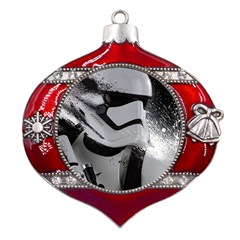 Stormtrooper Metal Snowflake And Bell Red Ornament by Cemarart
