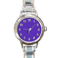 Ultra Violet Purple Round Italian Charm Watch by bruzer