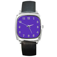 Ultra Violet Purple Square Metal Watch