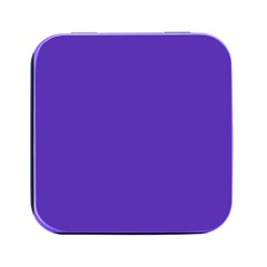 Ultra Violet Purple Square Metal Box (black) by Patternsandcolors