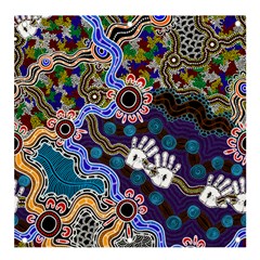 Authentic Aboriginal Art - Discovering Your Dreams Banner And Sign 4  X 4  by hogartharts