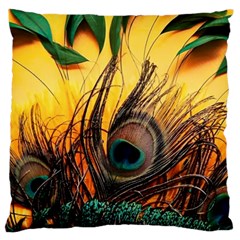 City Light Sky Landmark Painting Large Cushion Case (two Sides) by Cemarart