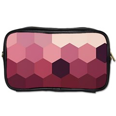 Hexagon Valentine Valentines Toiletries Bag (one Side) by Grandong