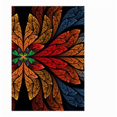 Fractals, Floral Ornaments, Rings Small Garden Flag (two Sides) by nateshop