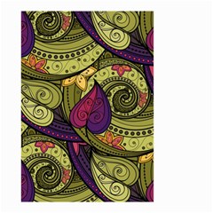 Green Paisley Background, Artwork, Paisley Patterns Small Garden Flag (two Sides) by nateshop