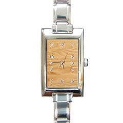 Light Wooden Texture, Wooden Light Brown Background Rectangle Italian Charm Watch by nateshop