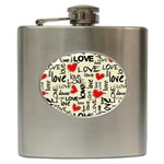 Love Abstract Background Love Textures Hip Flask (6 oz)