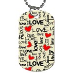 Love Abstract Background Love Textures Dog Tag (Two Sides)