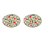 Love Abstract Background Love Textures Cufflinks (Oval)