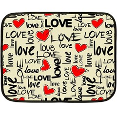Love Abstract Background Love Textures Two Sides Fleece Blanket (mini) by nateshop