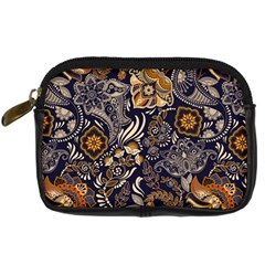 Paisley Texture, Floral Ornament Texture Digital Camera Leather Case by nateshop