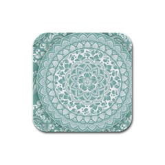 Round Ornament Texture Rubber Square Coaster (4 Pack) by nateshop
