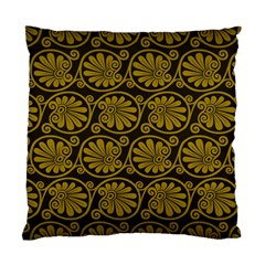 Yellow Floral Pattern Floral Greek Ornaments Standard Cushion Case (two Sides) by nateshop