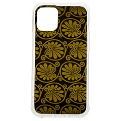 Yellow Floral Pattern Floral Greek Ornaments Iphone 12 Mini Tpu Uv Print Case	 by nateshop