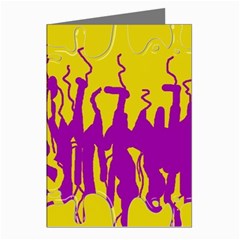 Yellow And Purple In Harmony Greeting Cards (pkg Of 8)