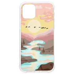 Mountain Birds River Sunset Nature Iphone 12/12 Pro Tpu Uv Print Case by Cemarart