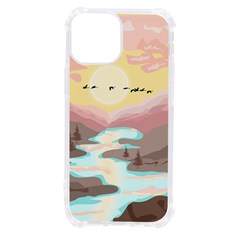 Mountain Birds River Sunset Nature Iphone 13 Mini Tpu Uv Print Case by Cemarart