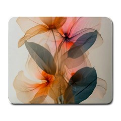 Double Exposure Flower Large Mousepad by Cemarart