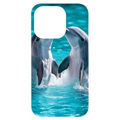 Dolphins Sea Ocean Iphone 14 Pro Black Uv Print Case