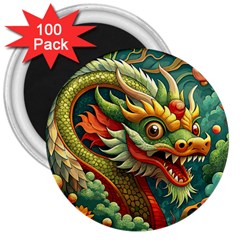 Chinese New Year ¨c Year Of The Dragon 3  Magnets (100 Pack) by Valentinaart